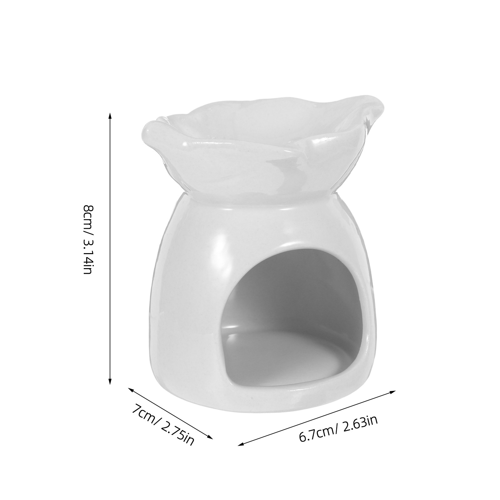 Ceramic Holder Elegant Leaf-Sh - Home Fragrance Oil ulasan dan harga