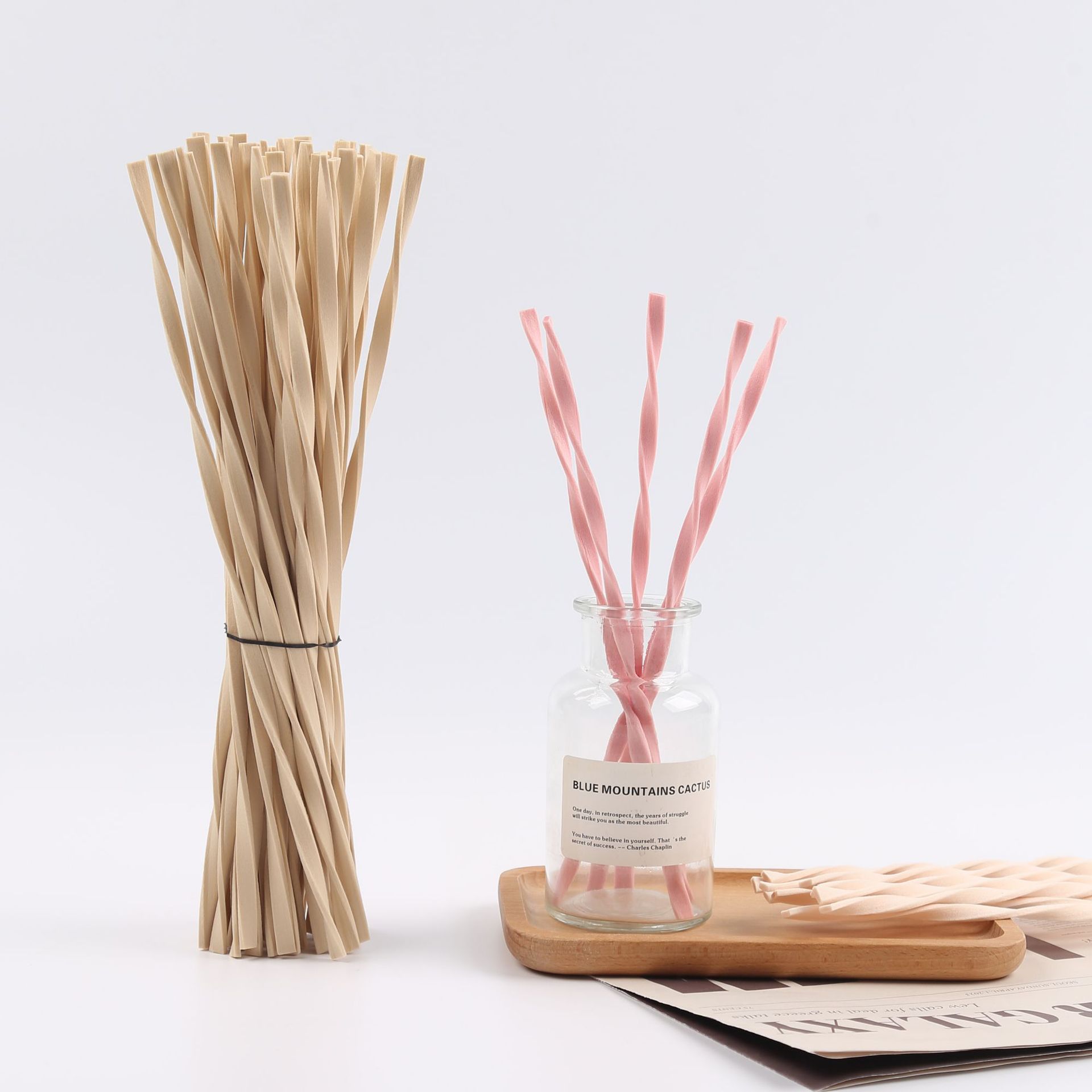 10pcs L30cm Pink/Wood Color Re - Home Fragrance Reeds ulasan dan harga