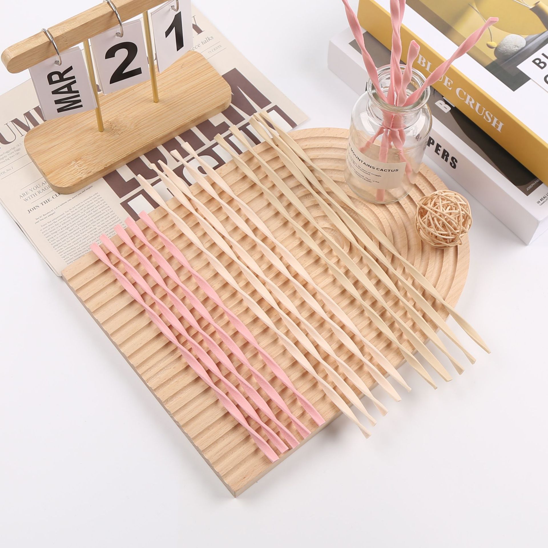10pcs L30cm Pink/Wood Color Re - Home Fragrance Reeds ulasan dan harga